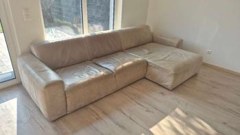 Designercouch aus echtem Leder - modern & hochwertig