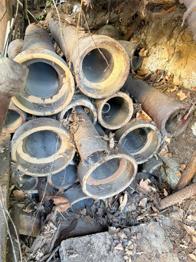 Steinzeugrohre / Steingutrohre / Tonrohre