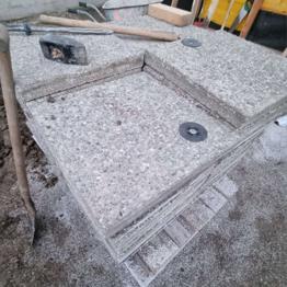 (reserviert) Waschbetonplatten 50x50