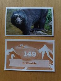 Spar Abenteuer Berge, Sticker und Brillenbär Nr. 149 richtiges Format, quer