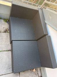 2 Balkon-/ Terrassensessel in Rattan-Optik