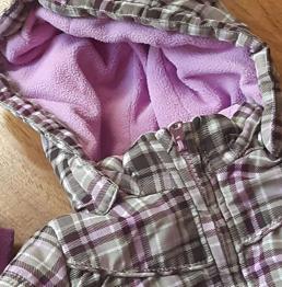 Baby Winterjacke rosa/ braun kariert Gr. 86