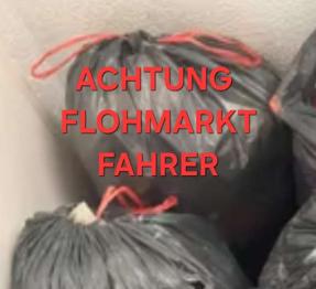 Damenkleidung viele Säcke voll