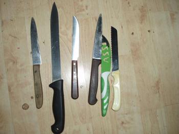 6 Stk Küchenmesser verschiedene Länge