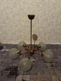 Vintage Deckenlampe 60er/70er - Glas Kugelschirme