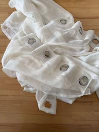 Verschenke 2x Ösenvorhang 140 breit / 245cm hoch