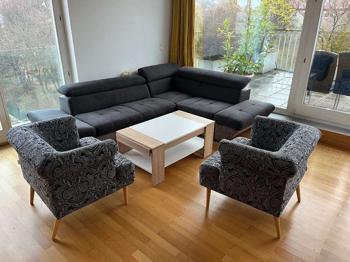 Couch Eck komplett, + Tisch+ Sessel