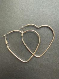 Silberne Herzförmige Creolen