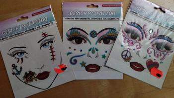 (reserviert) Gesicht Tattoos - Fasching/ Halloween