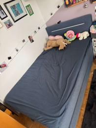 Boxspring Bett 120-200 mit topper und stauraum