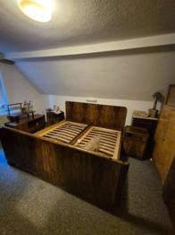 Vintage Schlafzimmer im Art-Deco Stil aus Holz