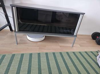 Moderner Schrank mit Schiebetüren aus Glas - Ideal für Wohnzimmer oder Büro | 97x50x60 cm