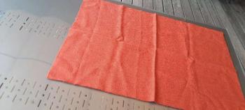 Ein Rest von einem Stickstoff, Baumwollstoff in einem wunderschönen rostbraun zum Besticken oder einfach mit einer Borte annähen......