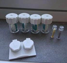 Kontaktlinsenbehälter, Sauger