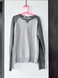 Größe 146/152, H&M Pullover, Feinstrickpullover, grau, 100% Baumwolle