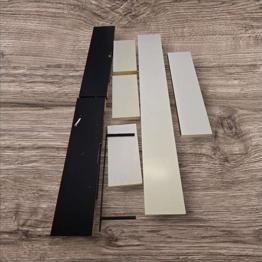 7 Schwebe Regalböden, Wandregal, Regal, zwischen 60-190cm, gebraucht, tw verfärbt oder angeschnitten