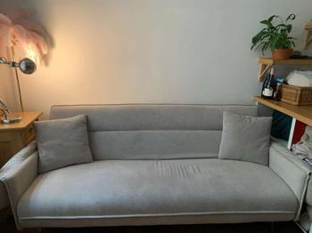 modernes Schlafsofa beige/ creme zu verschenken!