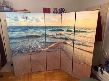 Raumteiler Strand am Meer 225x172 cm