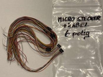 Microstecker mit Kabel 6 polig 7 Stk