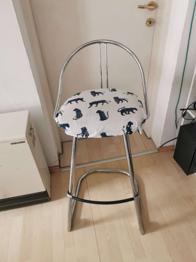 Barhocker mit Lehne, Metall