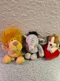 Mini Stofftiere mit Schlüsselanhänger