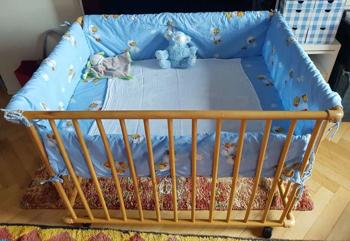 Laufgitter 75 x75 mit Matratze + Umrandung höhenverstellbar