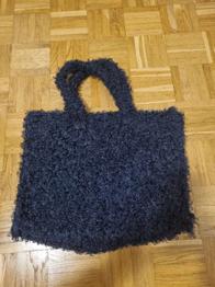 (reserviert) Blaue flauschige Tasche