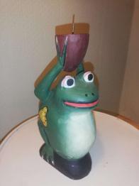 Grosser Holz Frosch Kerzen Halter zu verschenken