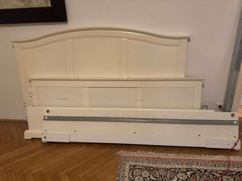 Doppelbett aus Massivholz + Lattenrost