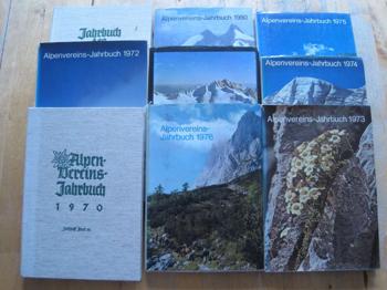Alpenvereins Jahrbuch Jahrgänge 1969, 1970, 1972 bis 1976, 1979 und 1980