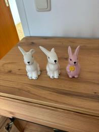 (reserviert) Für Hubert Wegen Umzug Neu 3Stk Odterhasen H:10cm H:10cm H:9cm nie aufgestellt Versand extra oder Selbstabholung