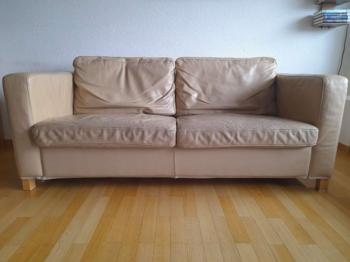 Ledercouch mit Bettfunktion