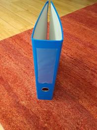 Ordner A4 breit, hellblau