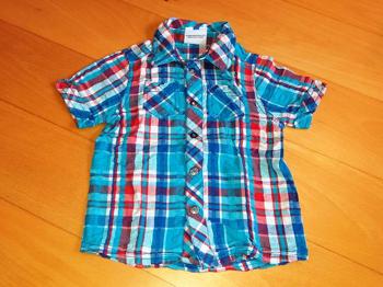 blau-rot kariertes Hemd, Gr. 98