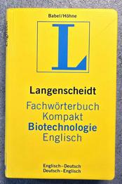 Langenscheidt Fachwörterbuch Kompakt Biotechnologie: Englisch-Deutsch/ Deutsch-Englisch