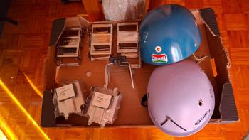 Harscheisen für Tourenschi - 2 Steinschlaghelme