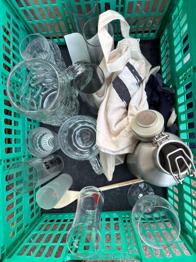 Glaskonvolut abzuheben