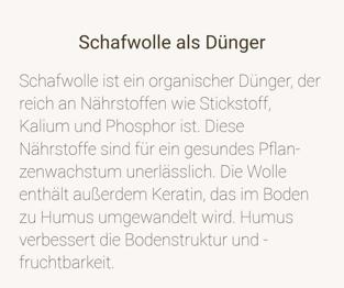 Schafwolle Dünger