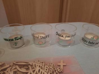 Taufdeko, Teelichter, Taufe