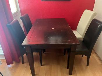 Esstisch inkl. 4 Stühle, gebraucht, Selbstabholung (reserviert)