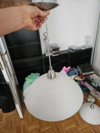 (reserviert) 2 Deckenlampen in weiss/ silber