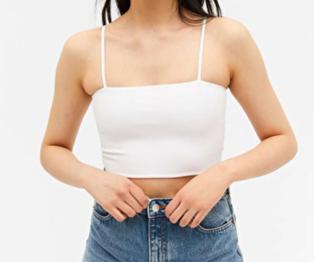 NEU von Monki * weißes geripptes Top für Damen* XXL