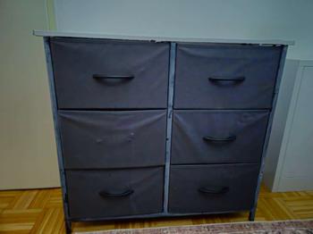 Kommode mit Stoff-Schubladen
