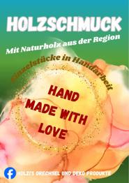 Holzschmuck. Hande made. Für besondere Anlässe .