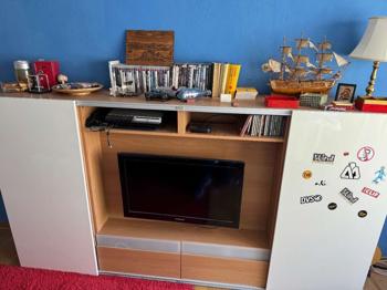 TV Regal holz/ weiß