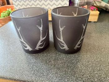 Teelichter, groß, Hirchgeweih