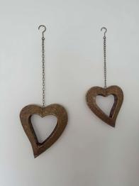 Wanddekoration herzförmige Kerzenhalter