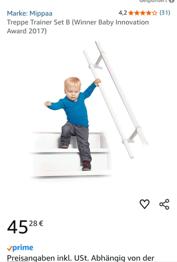 Treppentrainer - Handlaufvertiefung für Baby und Kind
