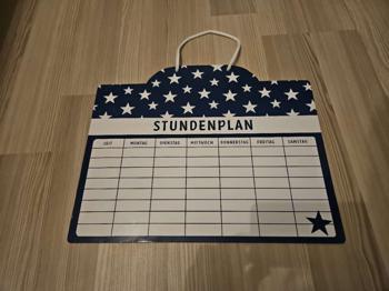 Stundenplan wiederbeschreibbar zum Aufhängen