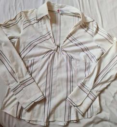 Damenbluse mit seitlichem Zipp, Gr. 44